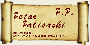 Petar Pališaški vizit kartica